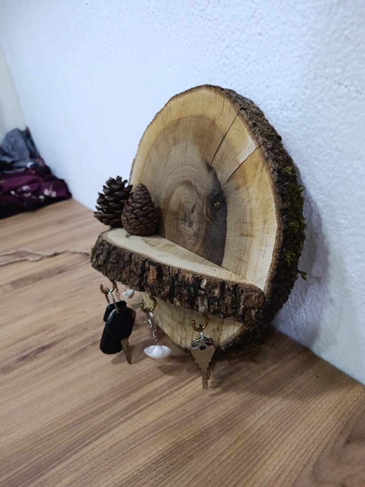 Ahşap Anahtarlık ve Raf Dekorasyonu - Görsel 2