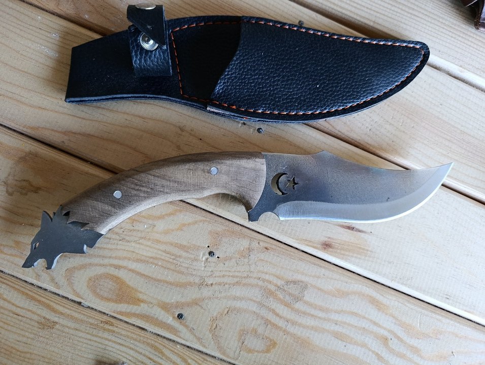 Deri Kılıflı Ahşap Saplı Bıçak - Görsel 2