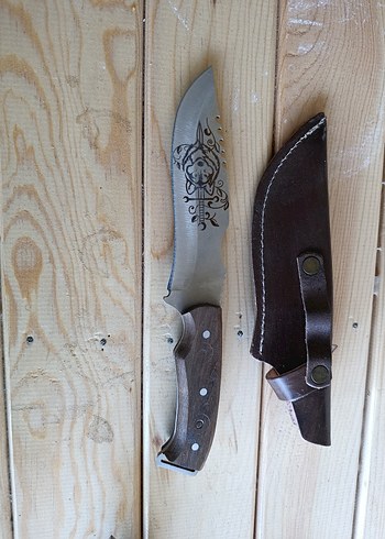 Koyu Kahverengi Deri Kılıflı Bıçak - Görsel 3