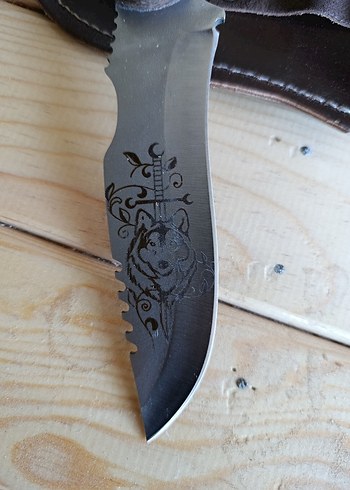 Koyu Kahverengi Deri Kılıflı Bıçak - Görsel 4