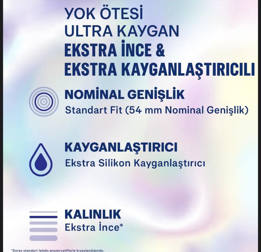 Durex Ultra Kaygan Standart Fit 20'li - Görsel 2