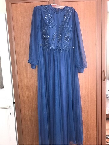 40 Beden lacivert Renk Abiye