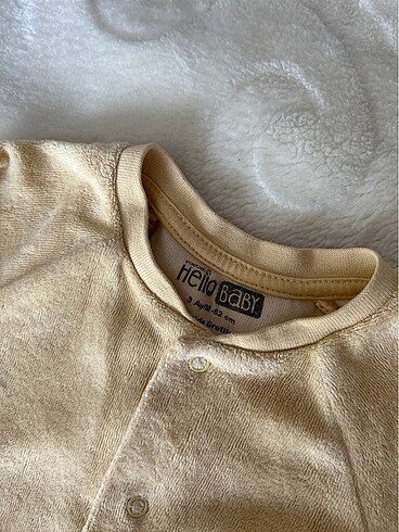 3 Ay Beden camel Renk Kız bebek kadife tulum 3 ay hellobaby