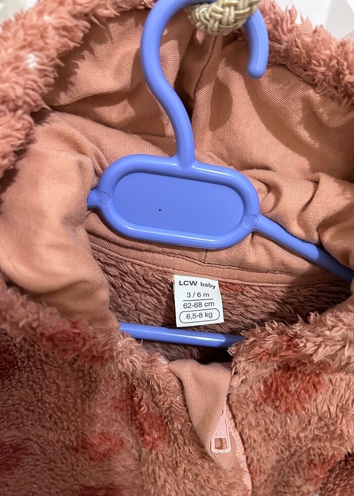 3-6 ay kız bebek peluş tulum - Görsel 2