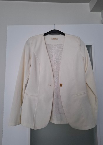 Düğmeli Kram Kadın Blazer Ceket