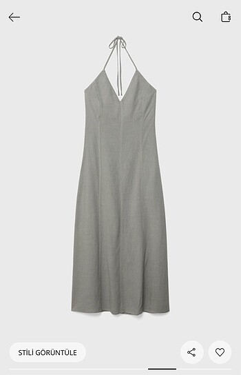 xs Beden haki Renk Stradivarius Elbise
