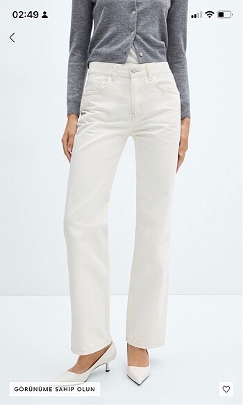 34 Beden beyaz Renk Mango Jeans
