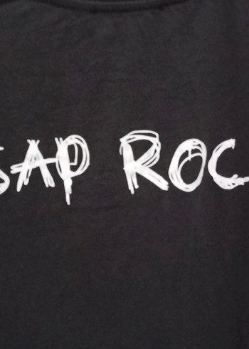 siyah asap rocky baskı tişört - Görsel 3