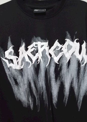 siyah sarecow baskı tişört - Görsel 3