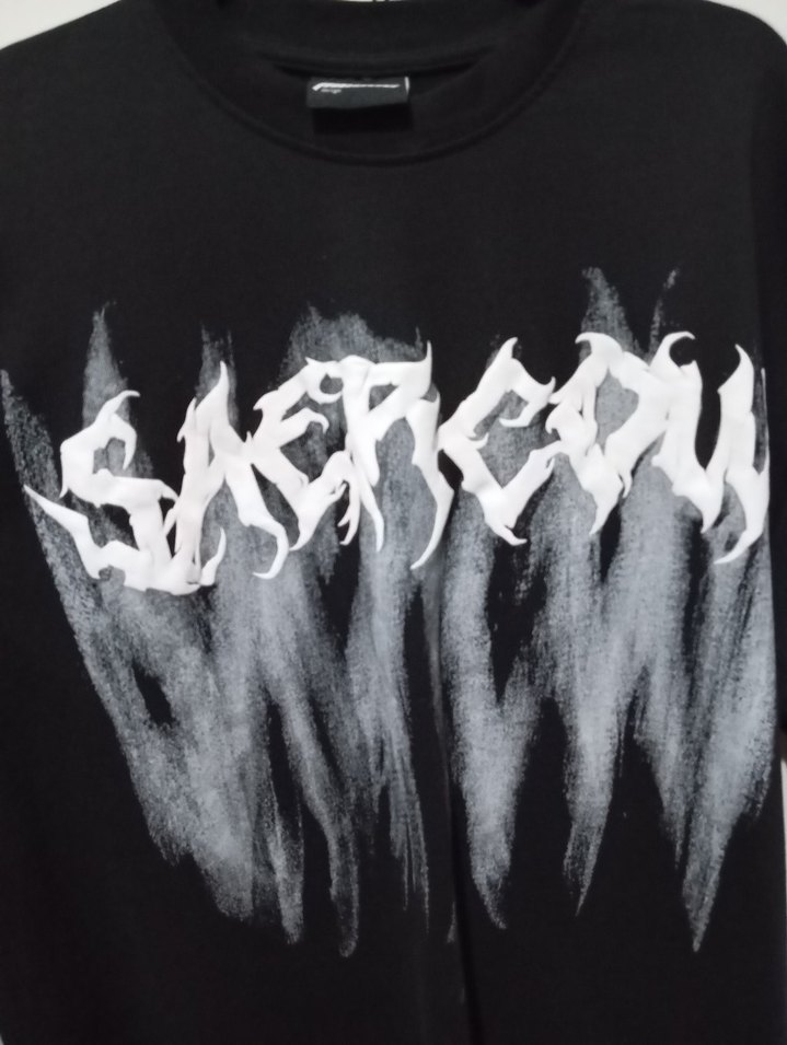 siyah sarecow baskı tişört - Görsel 3