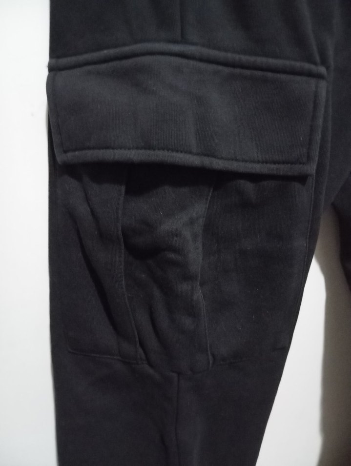 siyah kargo eşofman - Görsel 4