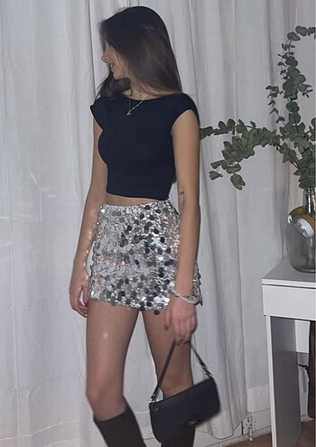 Payetli etek