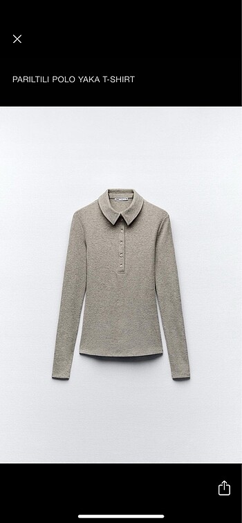 Zara polo yaka bluz