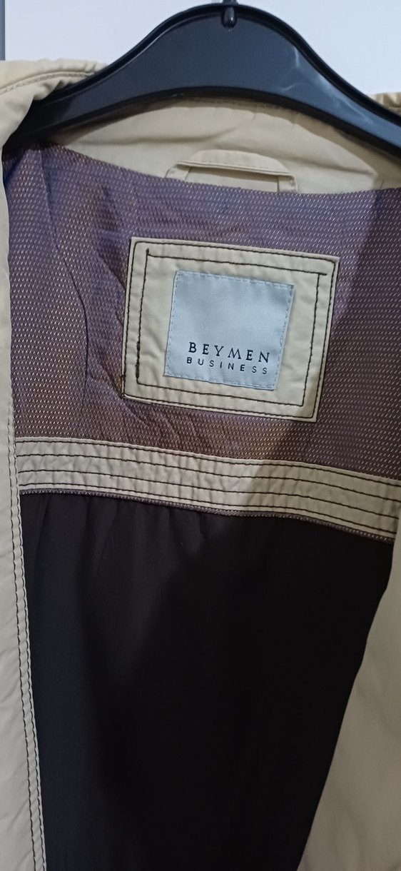 BEYMEN Bej Erkek Düğmeli Pardesü - Görsel 5