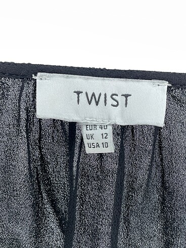 40 Beden siyah Renk Twist Bluz %70 İndirimli.
