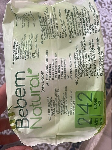 2 Beden: 3-6 kg Beden Bebek bezi