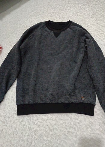 ,siyah renk Erkek kazaklar Uzun Kollu, Salaş Kesim - Görsel 2