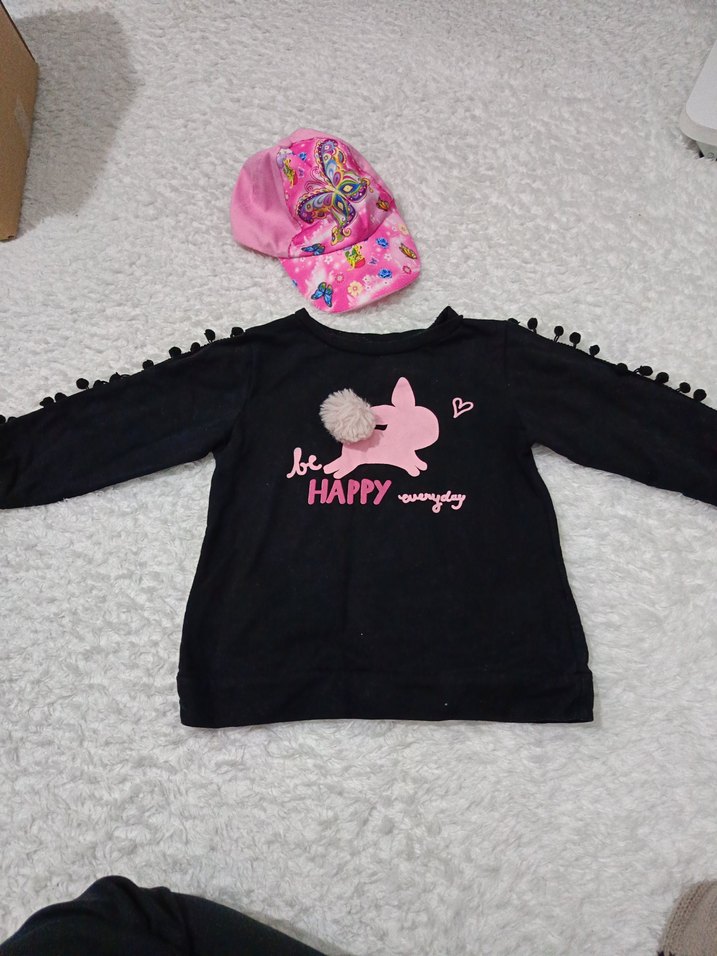 Kız Çocuk Siyah Sweatshirt - Görsel 2