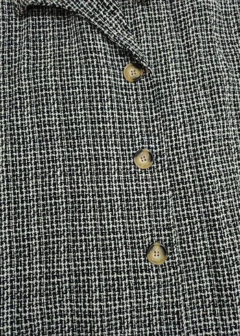 Düğmeli Gri Uzun Kadın Kap - Görsel 2