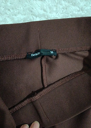 Kahverengi Kadın Midi İspanyol Paça tayt - Görsel 3