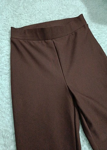 Kahverengi Kadın Midi İspanyol Paça tayt - Görsel 2