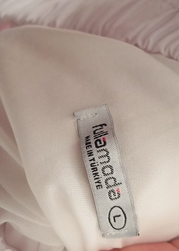 Beyaz Uzun Keten Etek Fırfır Detaylı - Görsel 3