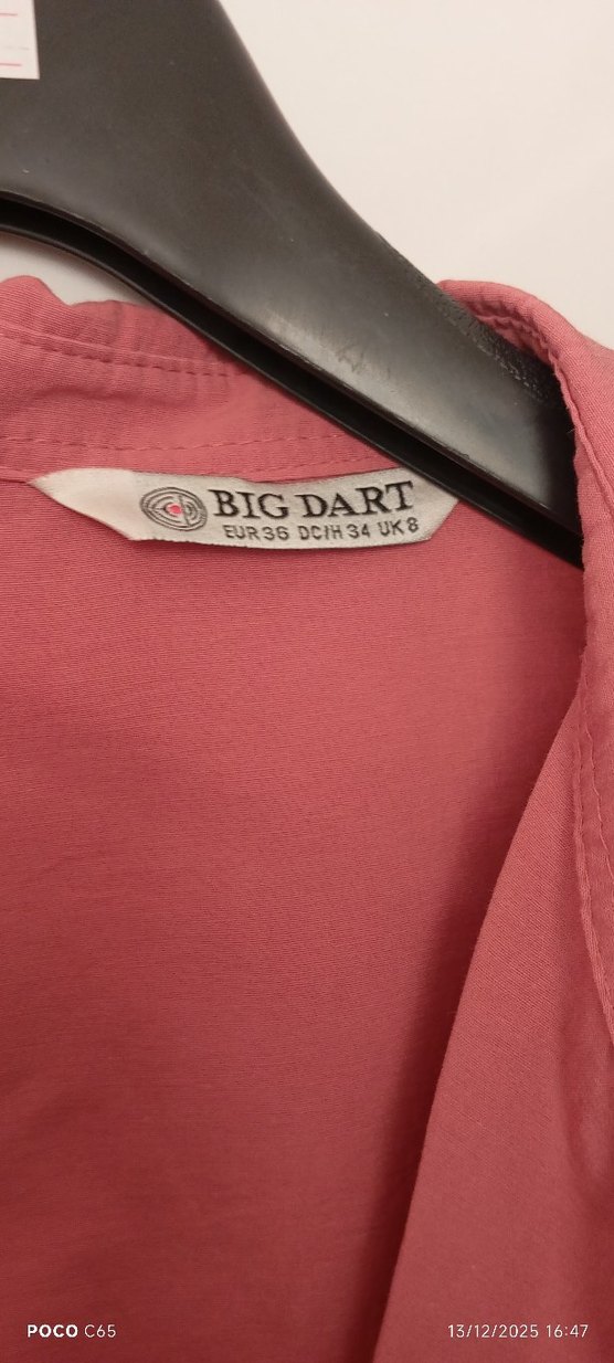 Düğmeli Pembe  Gömlek - Görsel 2