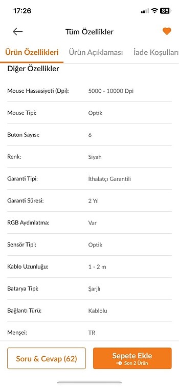 Rampage Rampage kablolu mouse