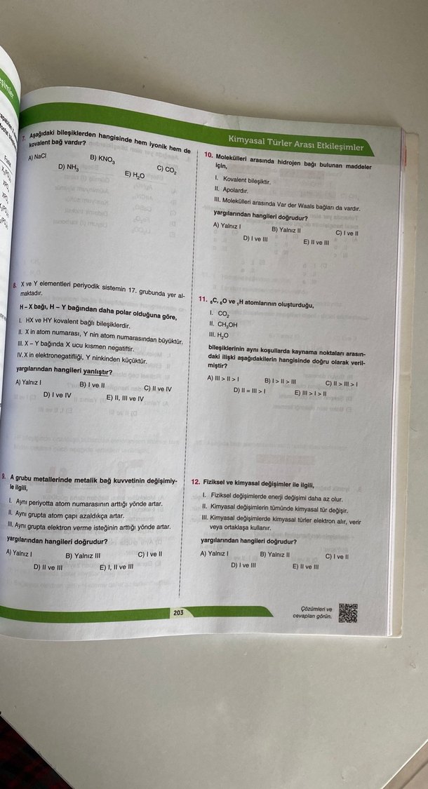 9. Sınıf Kimya Soru Bankası - Üçgen Akademi - Görsel 2
