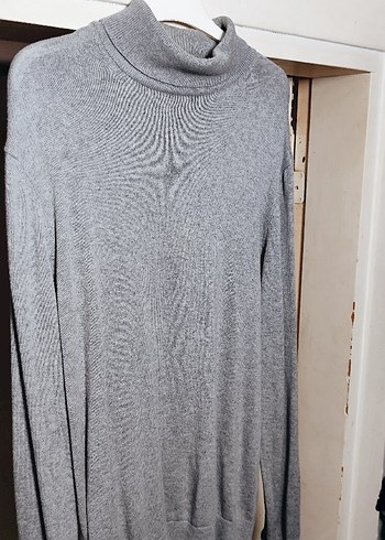 Gri Kadın İnce Örgü Kazak - Görsel 4