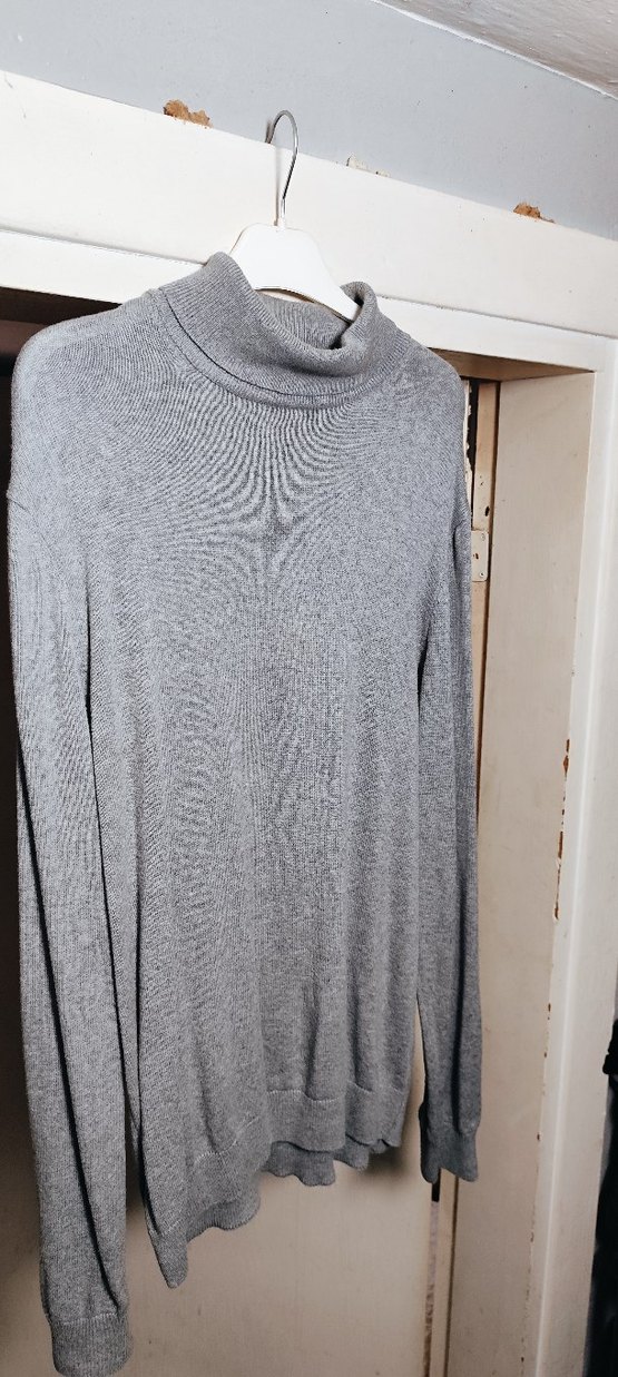 Gri Kadın İnce Örgü Kazak - Görsel 4