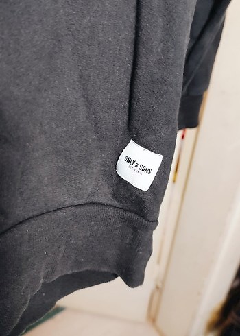 Gri Basic Kadın Sweatshirt Velcro Detaylı - Görsel 5