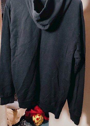 Gri Basic Kadın Sweatshirt Velcro Detaylı - Görsel 3