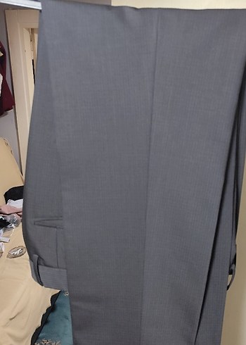 Erkek Siyah Pilili Ofis Pantolonu - Görsel 2