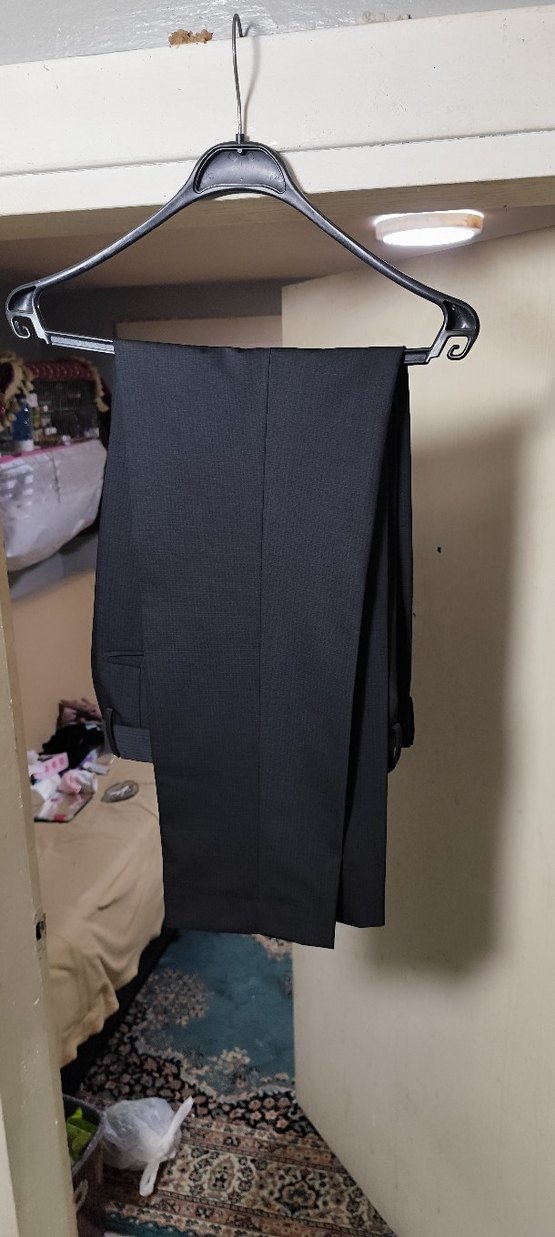 Erkek Siyah Pilili Ofis Pantolonu - Görsel 3