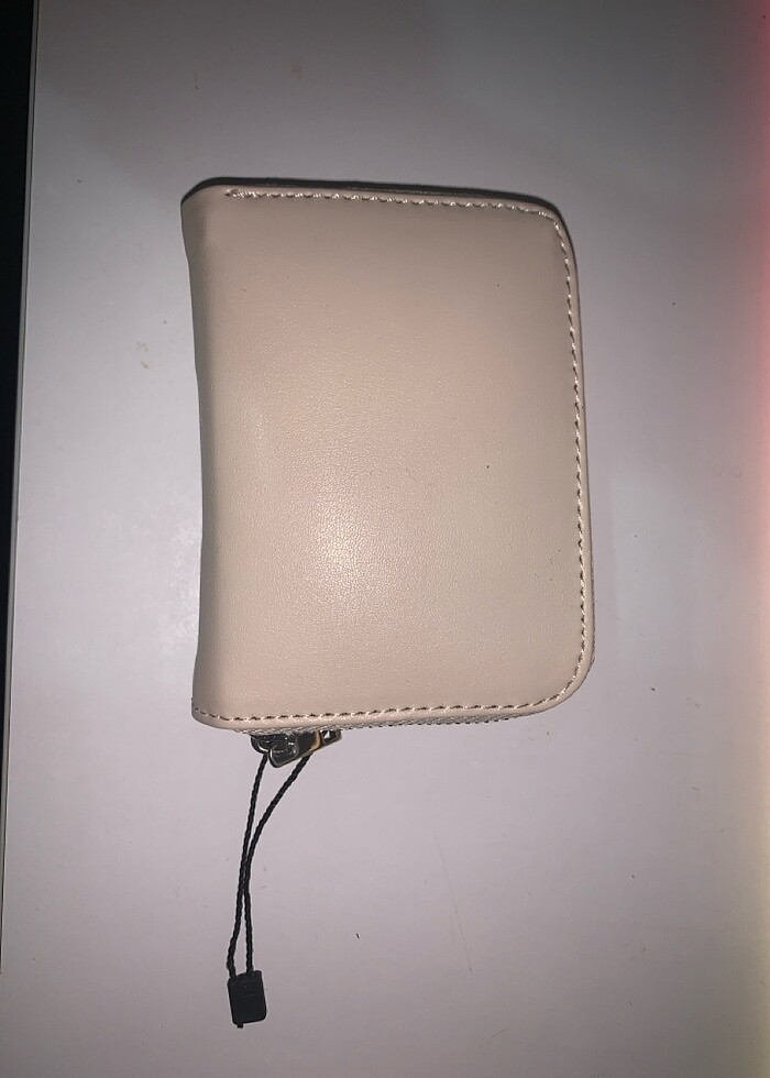 BEYAZ ADDAX CÜZDAN İNCE TEK FERMUARLI - Görsel 2