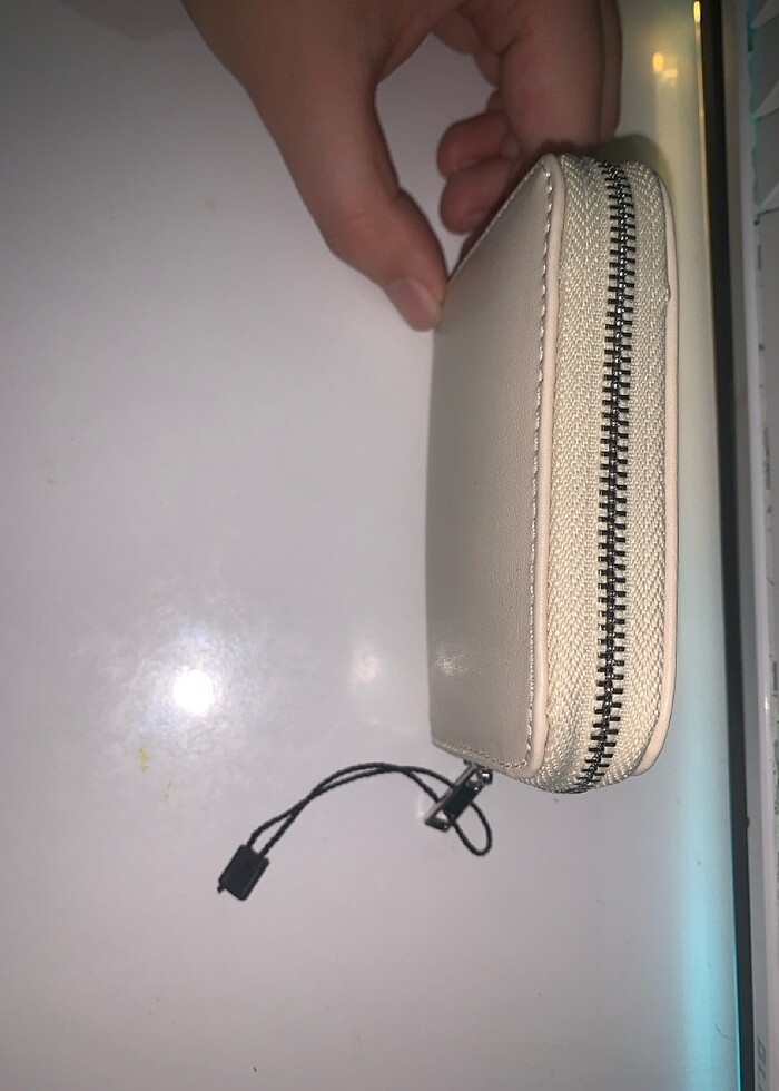 BEYAZ ADDAX CÜZDAN İNCE TEK FERMUARLI - Görsel 3