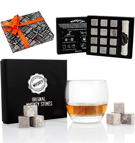 0 mermer viski taşları whiskey stones hediyelik