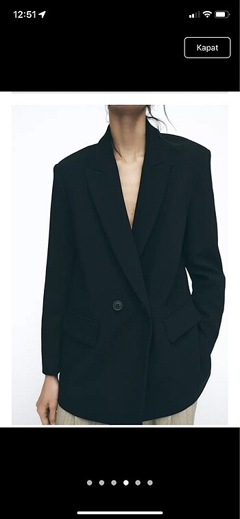 Zara siyah blazer ceket