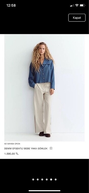 Zara denim gömlek
