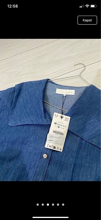 m Beden Zara denim gömlek