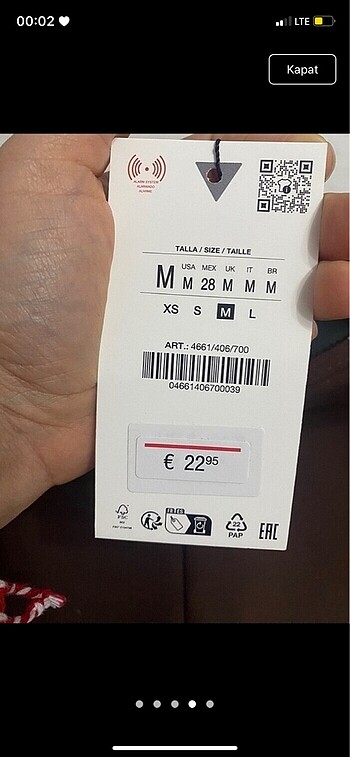 m Beden kahverengi Renk Zara şort etek