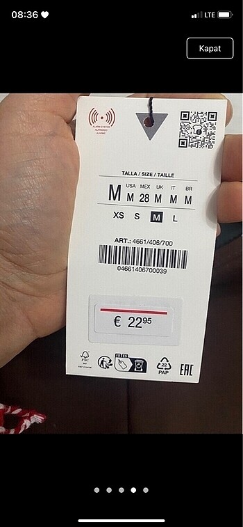 m Beden kahverengi Renk Zara şort etek