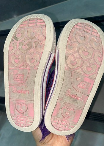 Mor Bağcıklı ve Cırt Cırtlı Kız Spor Ayakkabı - Görsel 3