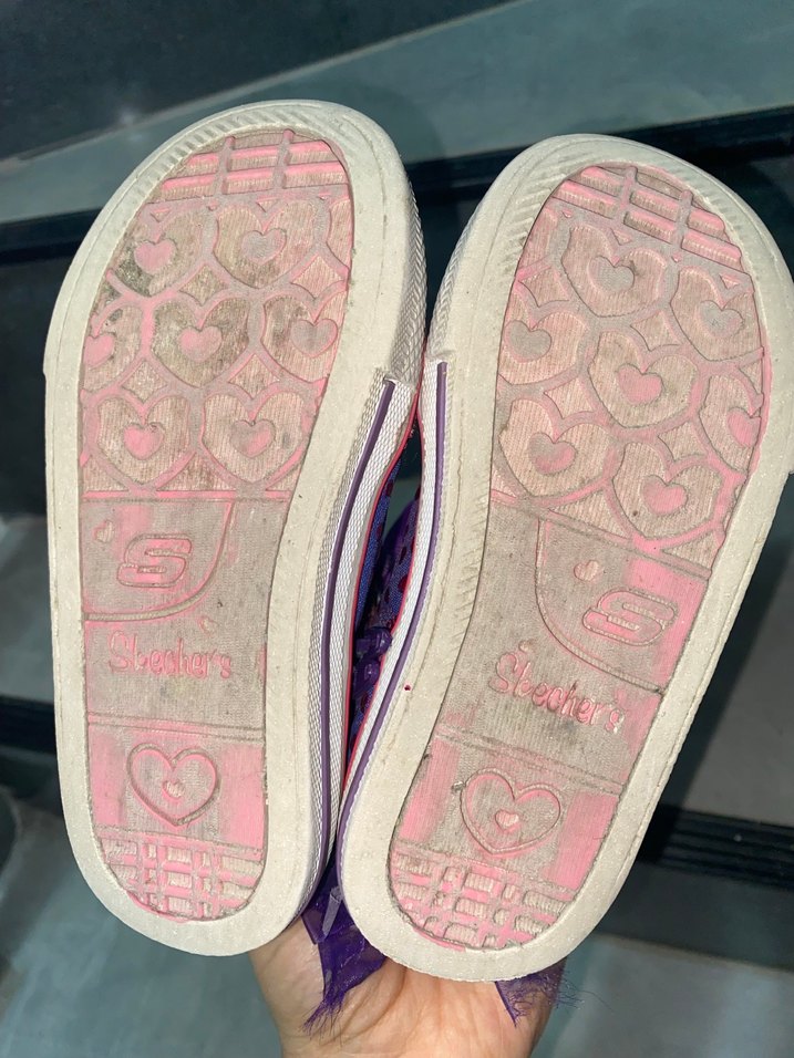 Mor Bağcıklı ve Cırt Cırtlı Kız Spor Ayakkabı - Görsel 3