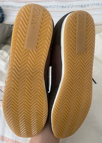 Zara kahverengi soft spor ayakkabı - Görsel 3