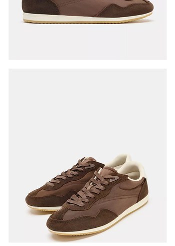 Zara kahverengi soft spor ayakkabı - Görsel 4