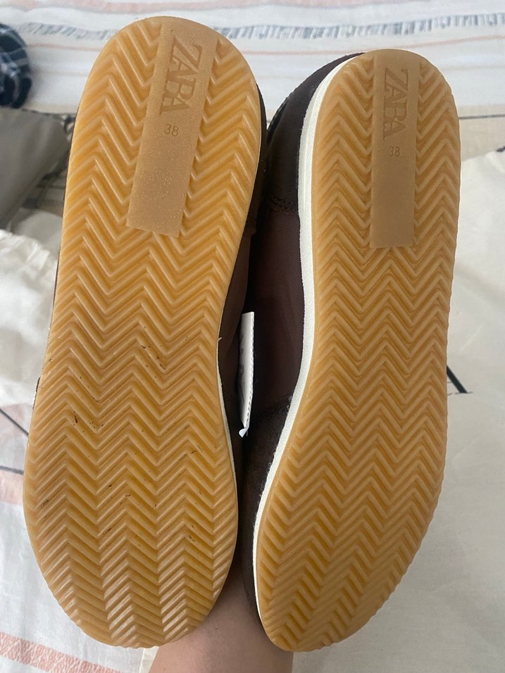 Zara kahverengi soft spor ayakkabı - Görsel 3