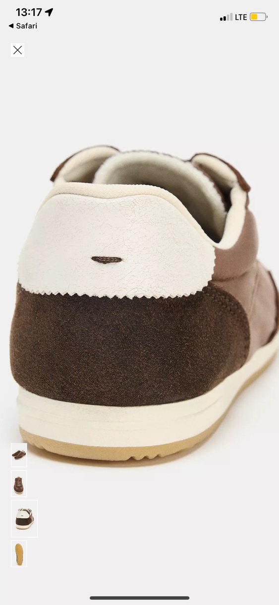 Zara kahverengi soft spor ayakkabı - Görsel 5