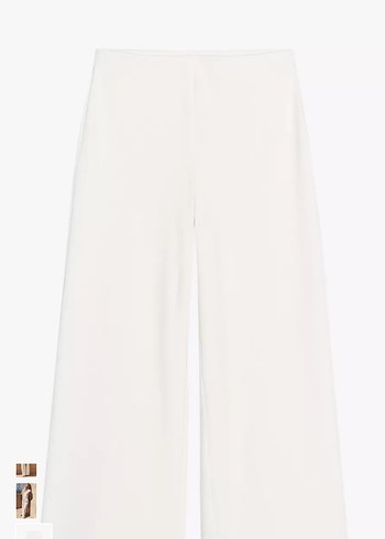 İçten lastikli orta bel pantolon zara kirli beyaz - Görsel 4